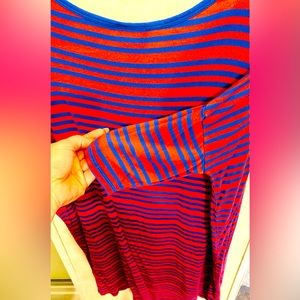 Lula Roe red and blue top